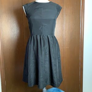 Black dress with leather NWOT